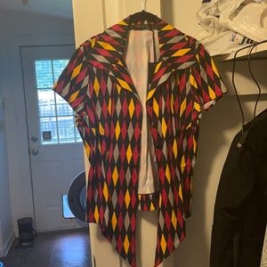 PUG NWT Ridley Top in Red House Harlequin